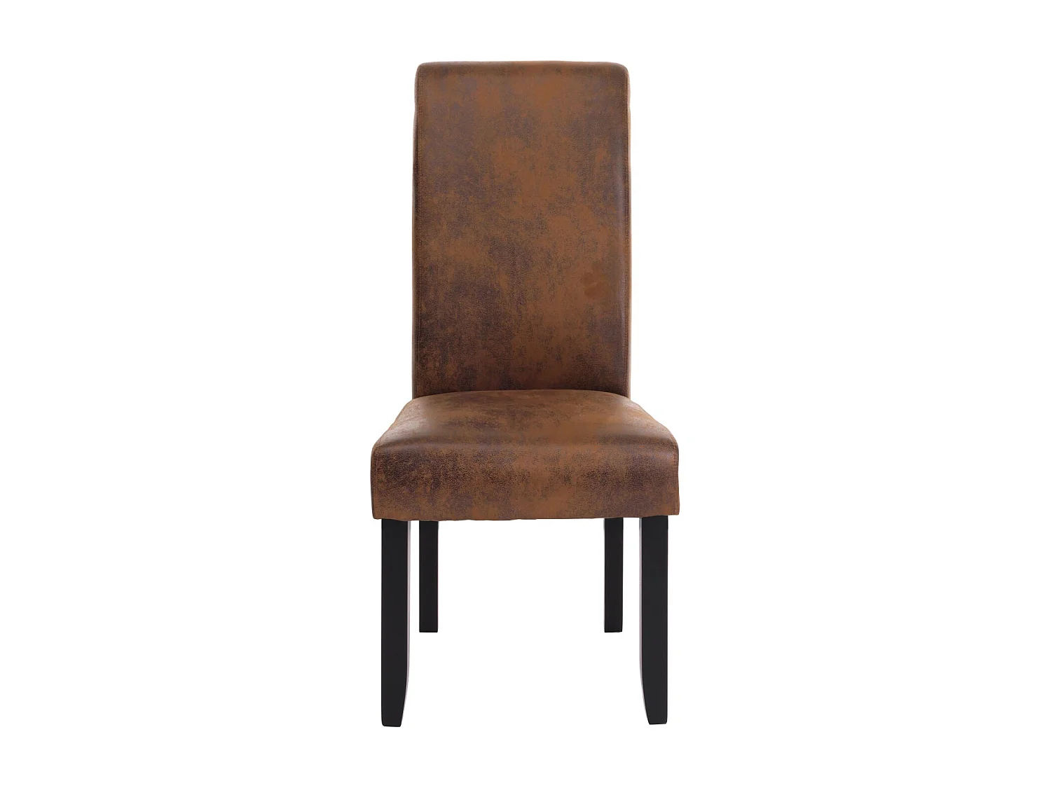 Chaise de salle à manger MCW-N67 (lot de 6),  aspect daim, pieds noirs