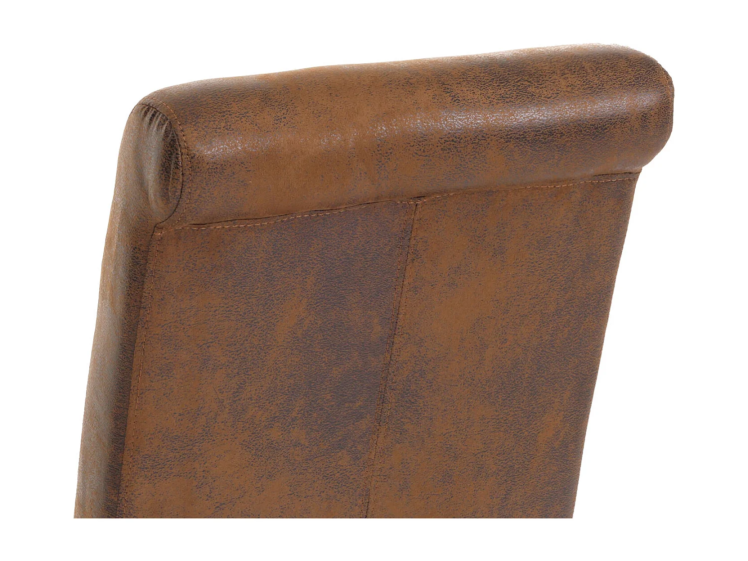 Chaise de salle à manger MCW-N67 (lot de 6),  aspect daim, pieds noirs