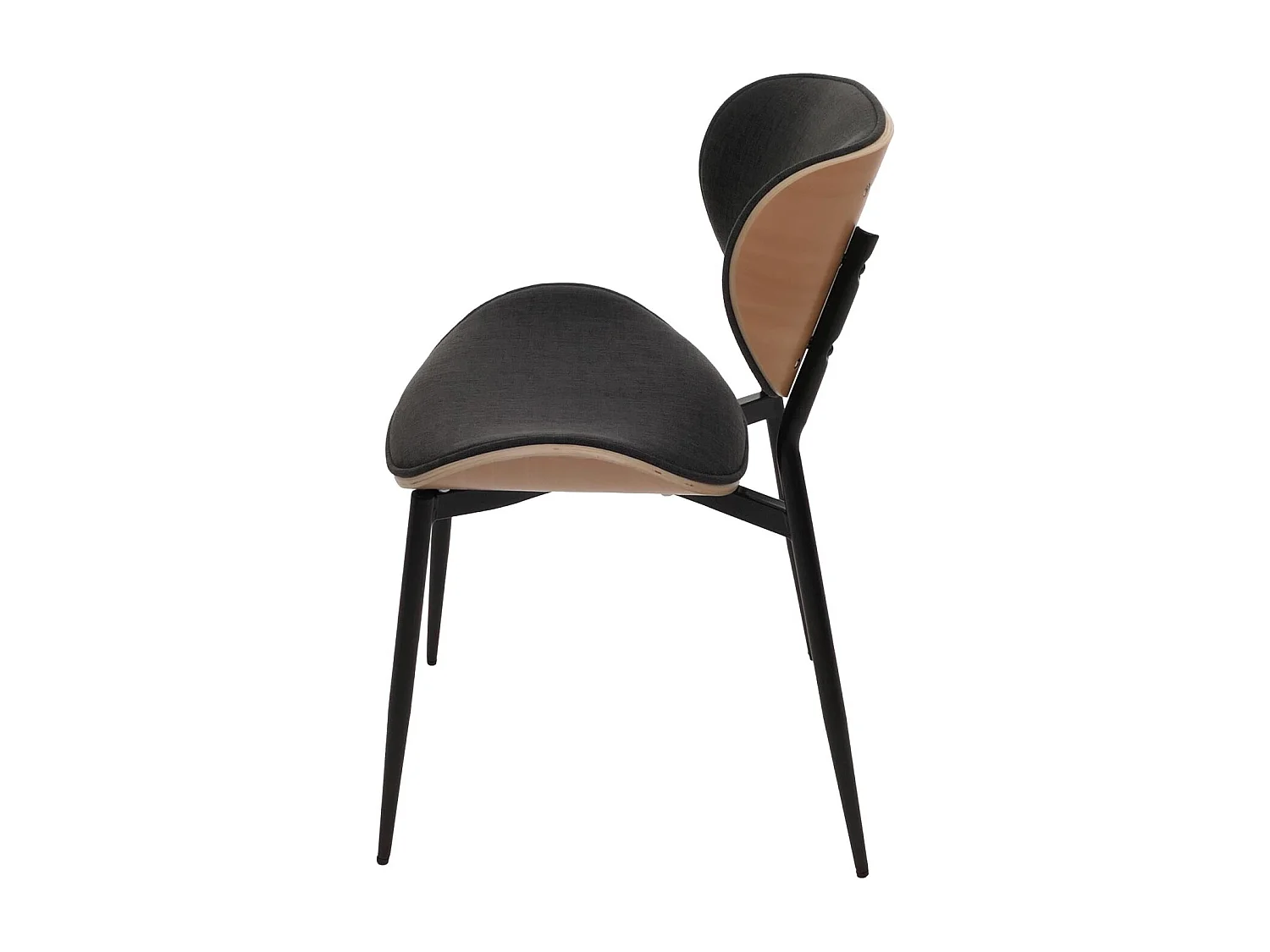 Chaise de salle à manger MCW-O45 (lot de 6),  naturel, gris foncé