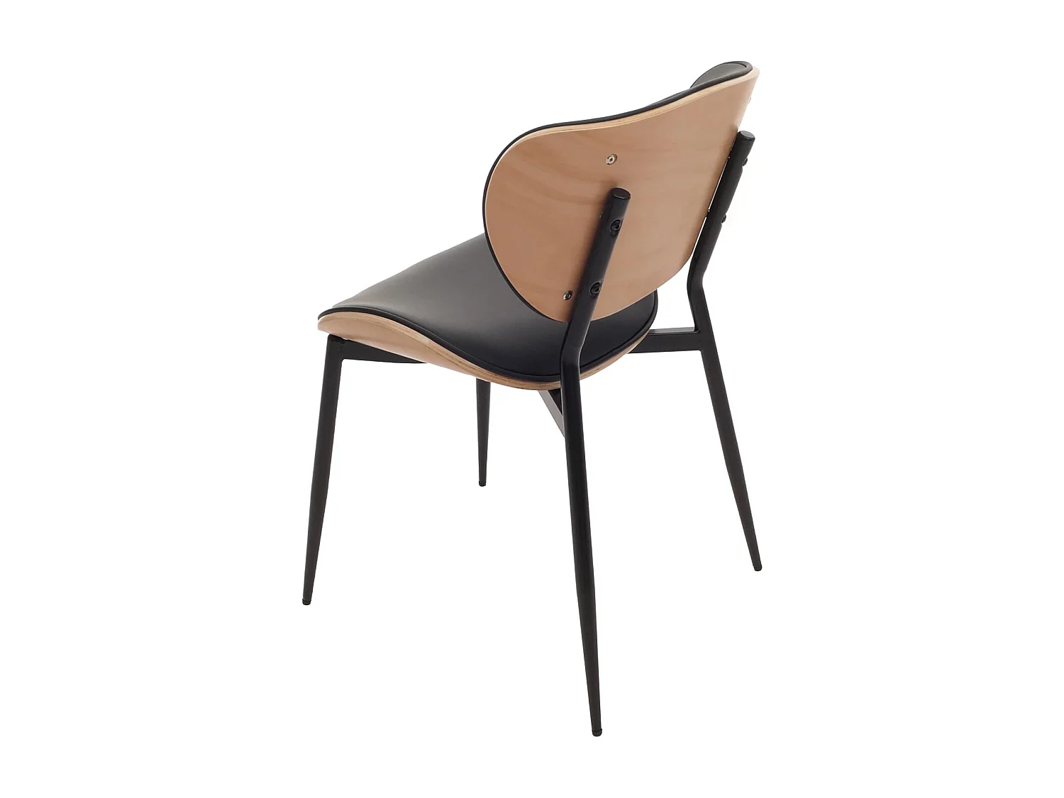 Chaise de salle à manger MCW-O45 (lot de 6),  naturel, noir