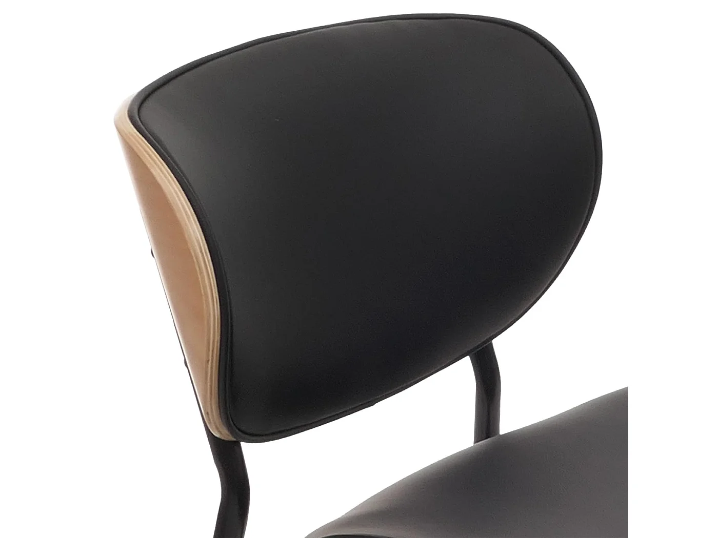 Chaise de salle à manger MCW-O45 (lot de 6),  naturel, noir