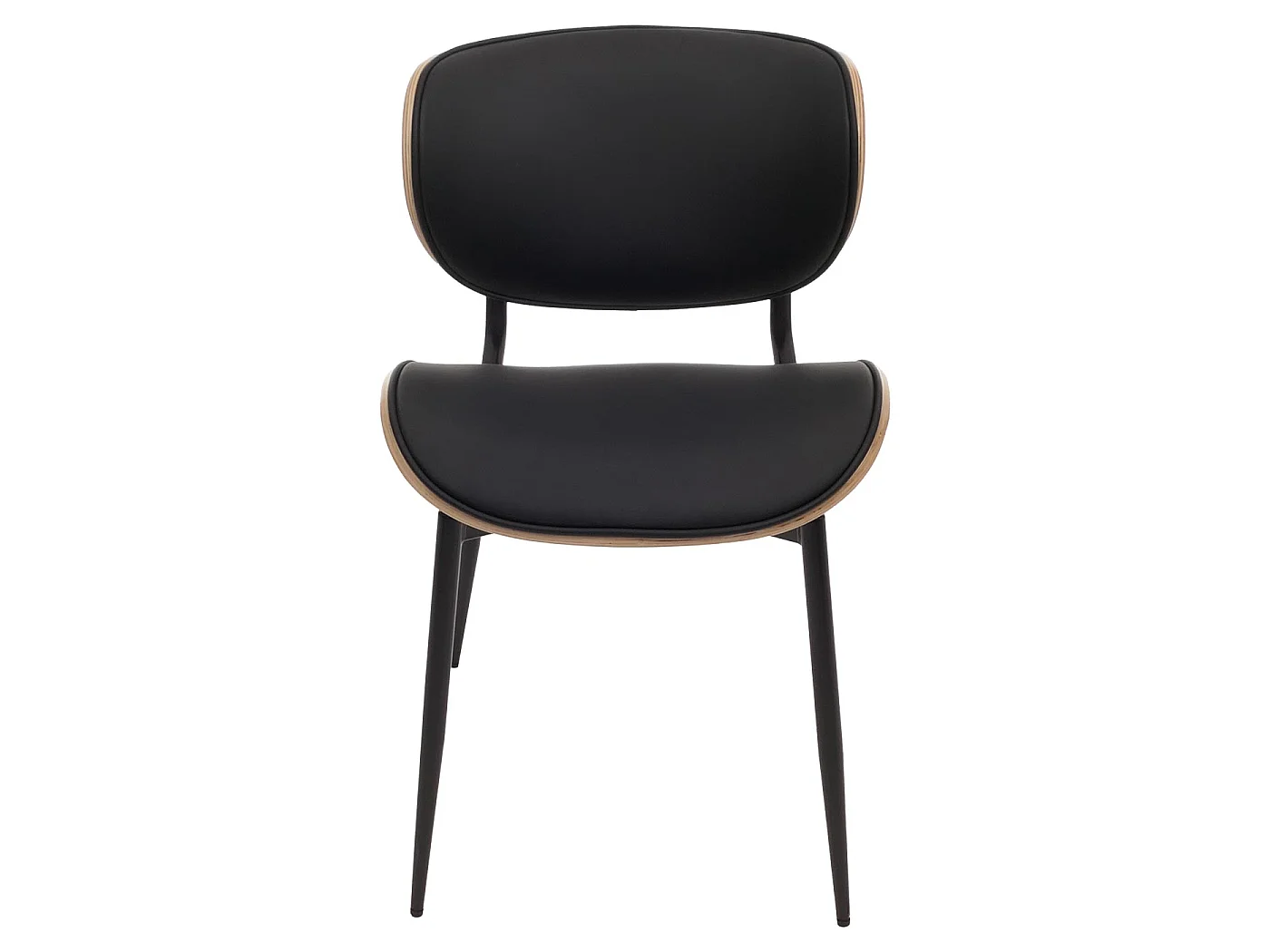 Chaise de salle à manger MCW-O45 (lot de 6),  naturel, noir