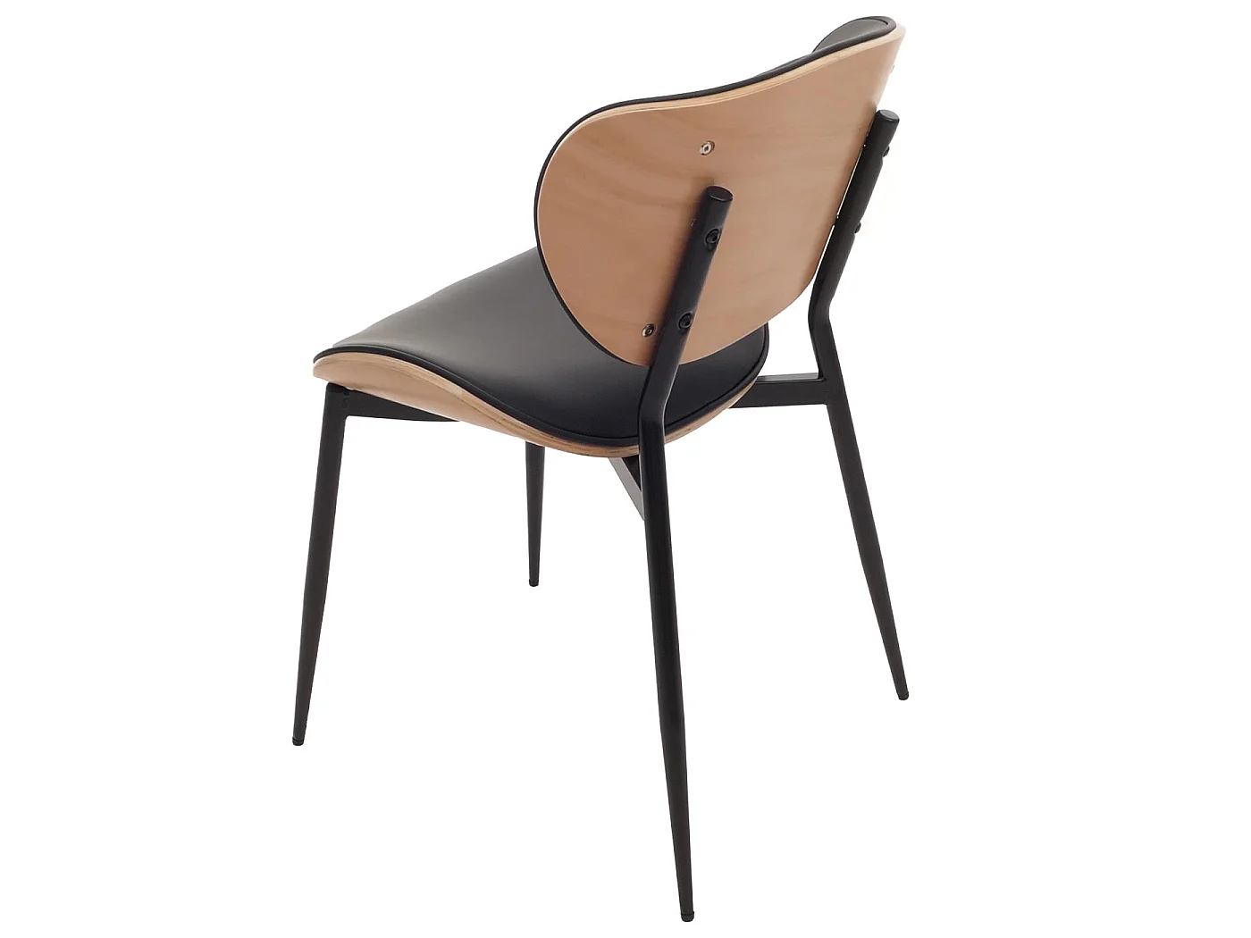 Chaise de salle à manger MCW-O45 (lot de 6),  naturel, noir