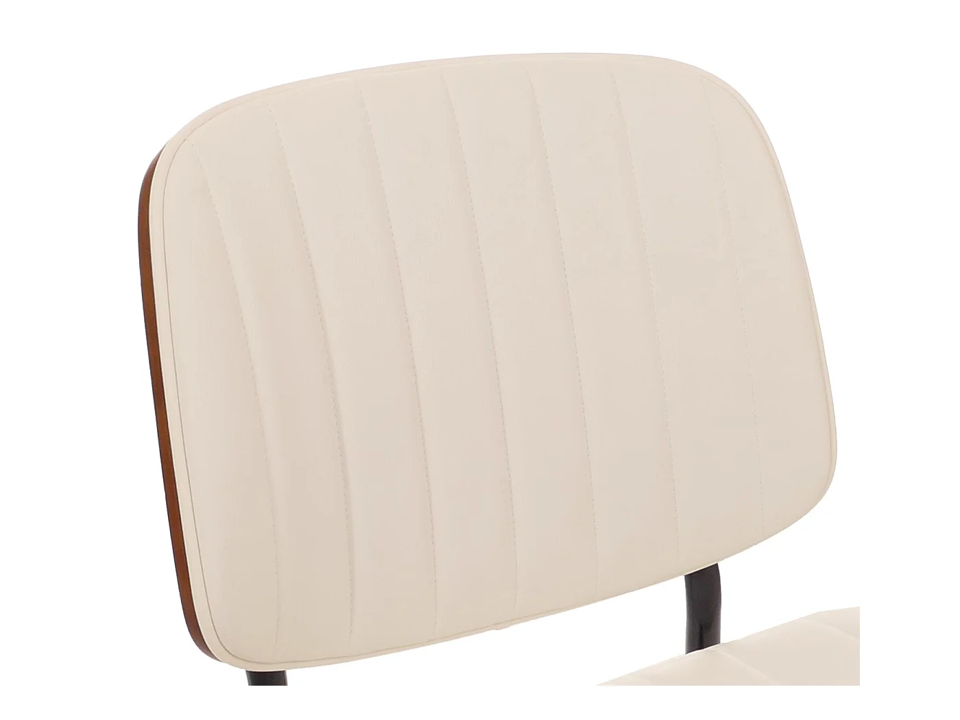 Esszimmerstuhl MCW-O44 (6er-Set), Walnuss-Optik, weiß