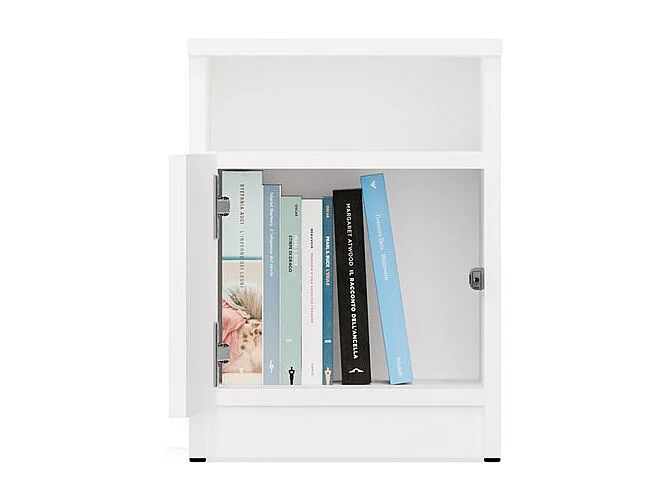 Szafka Nocna GALAX 30 1D | Biała  | 30x30x40 cm | Szafka/Stolik Nocny