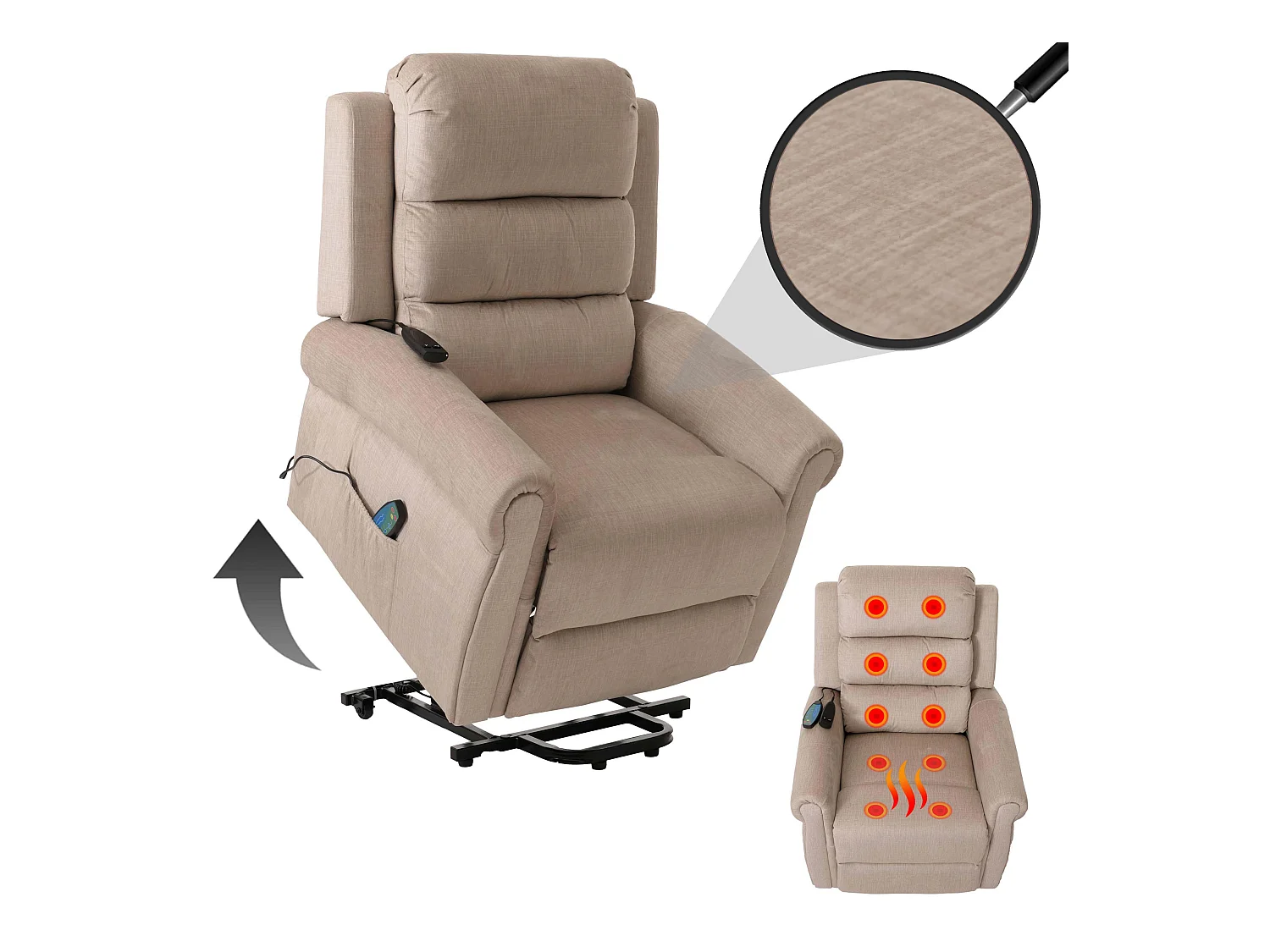 Fernsehsessel MCW-K63, Creme