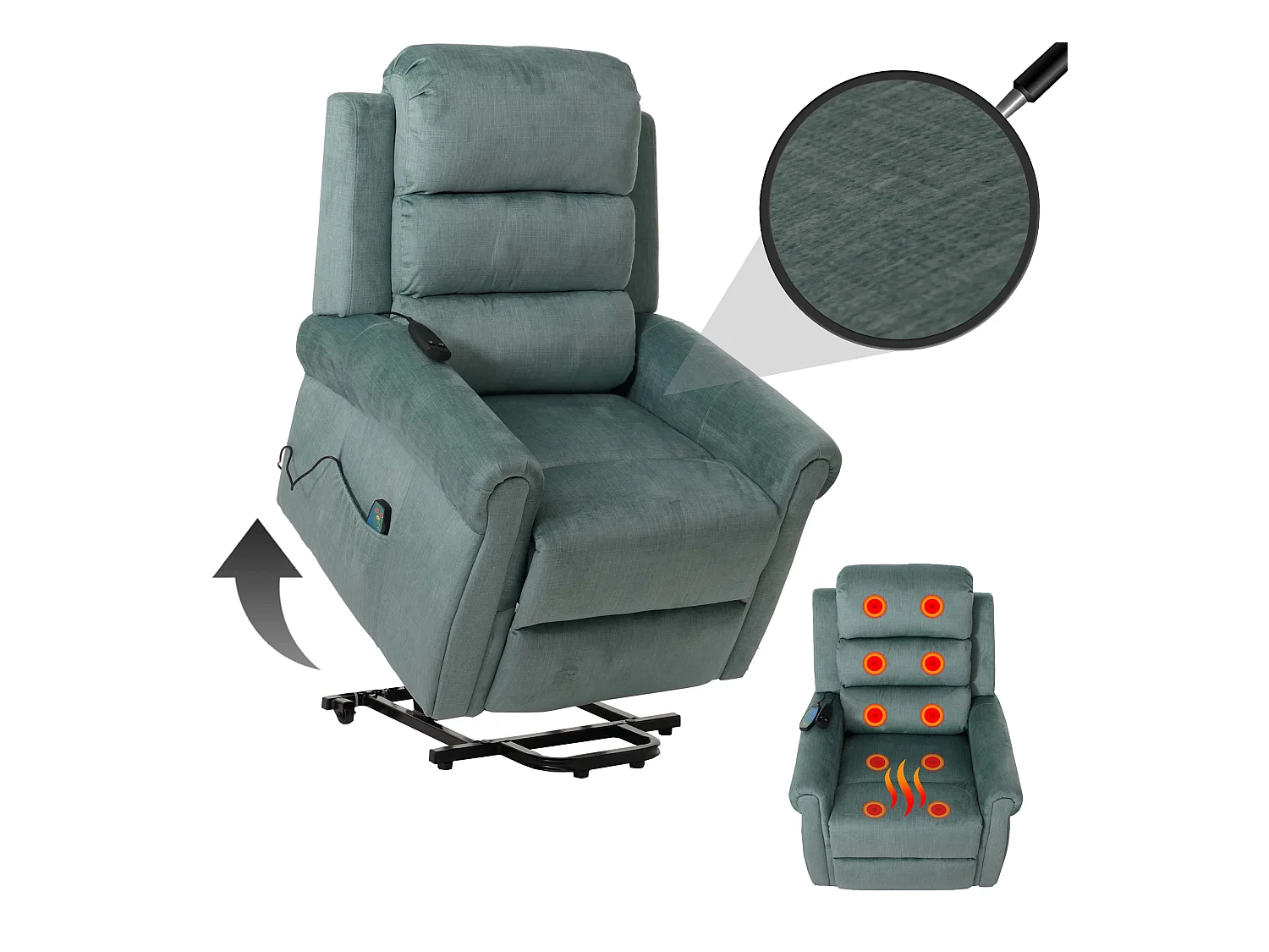 Fernsehsessel MCW-K63, Blau-grün