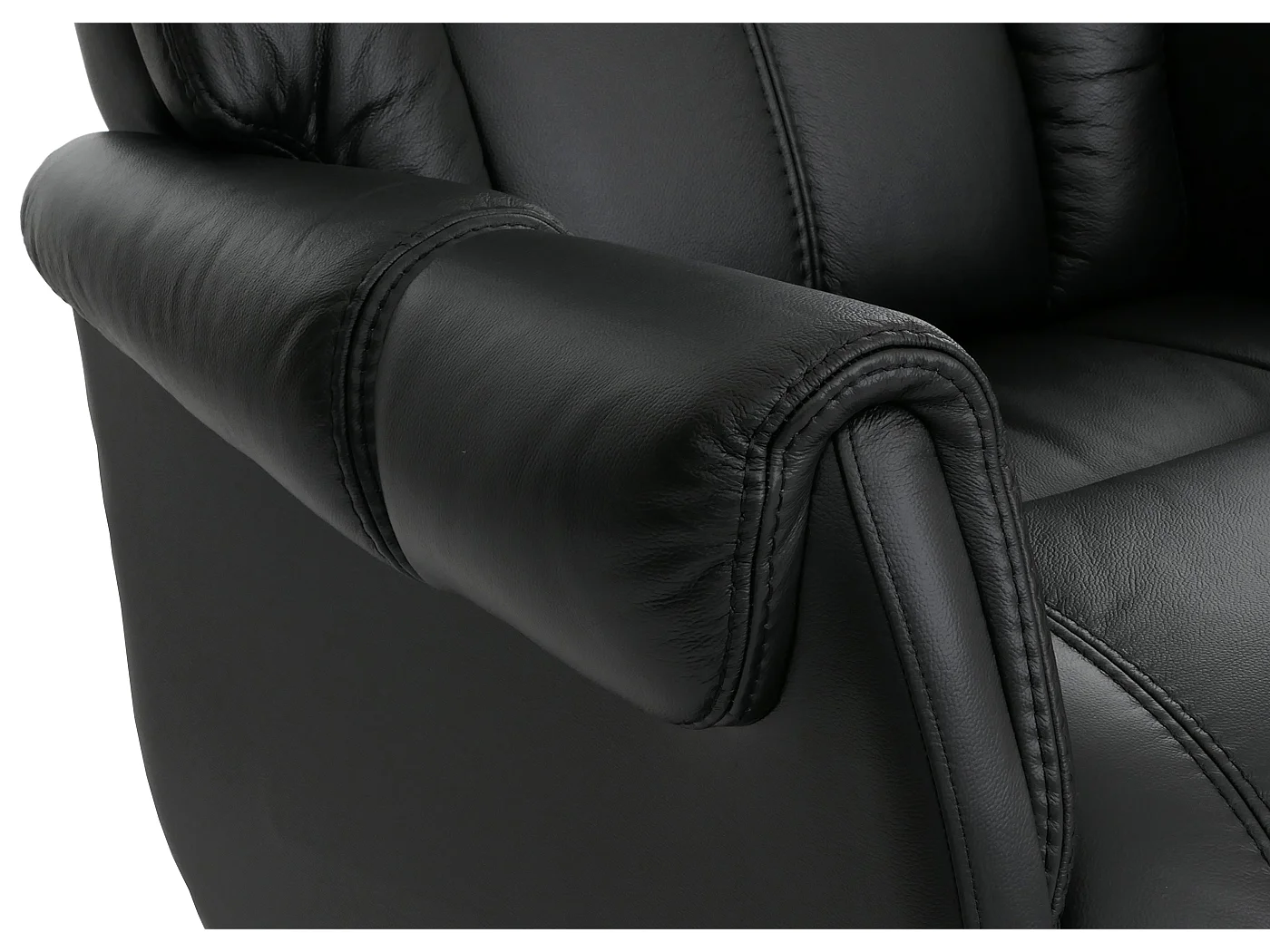 MCA Relaxsessel + Aufstehhilfe MCW-N58, Schwarz, Holz walnussfarben