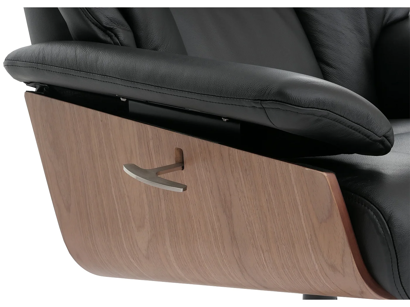 Relaxsessel + Hocker MCW-N57, Schwarz