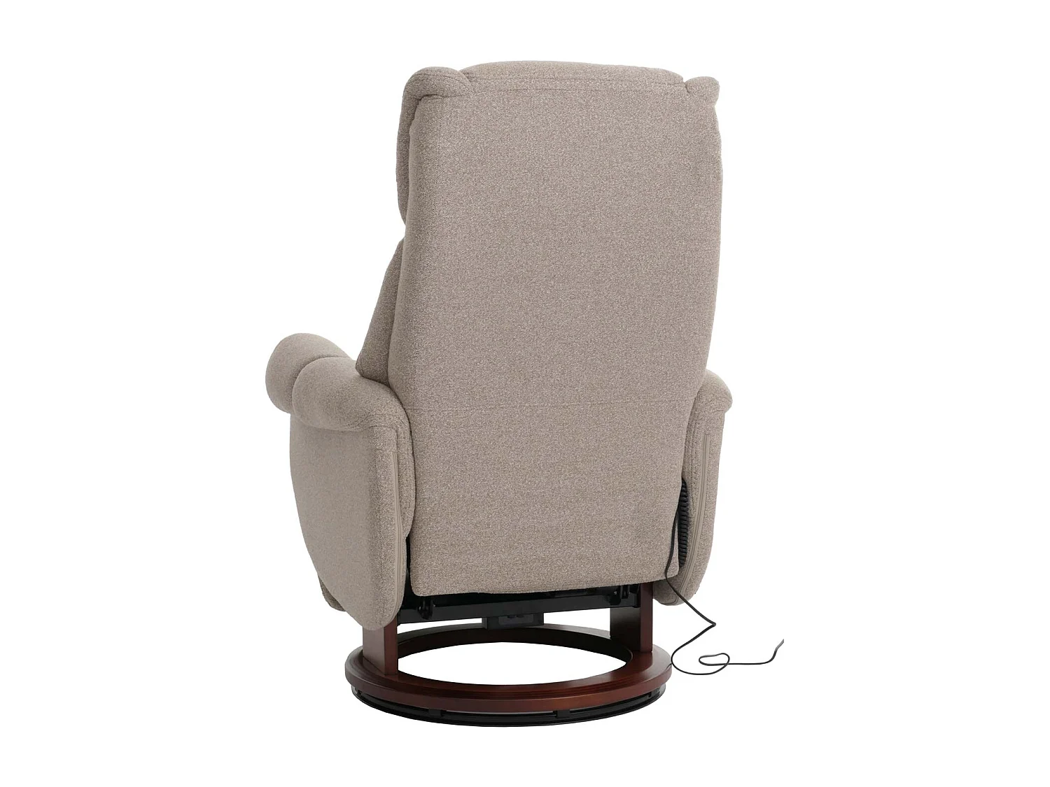 Relaxsessel + Aufstehhilfe MCW-N58, Braun, Holz walnussfarben