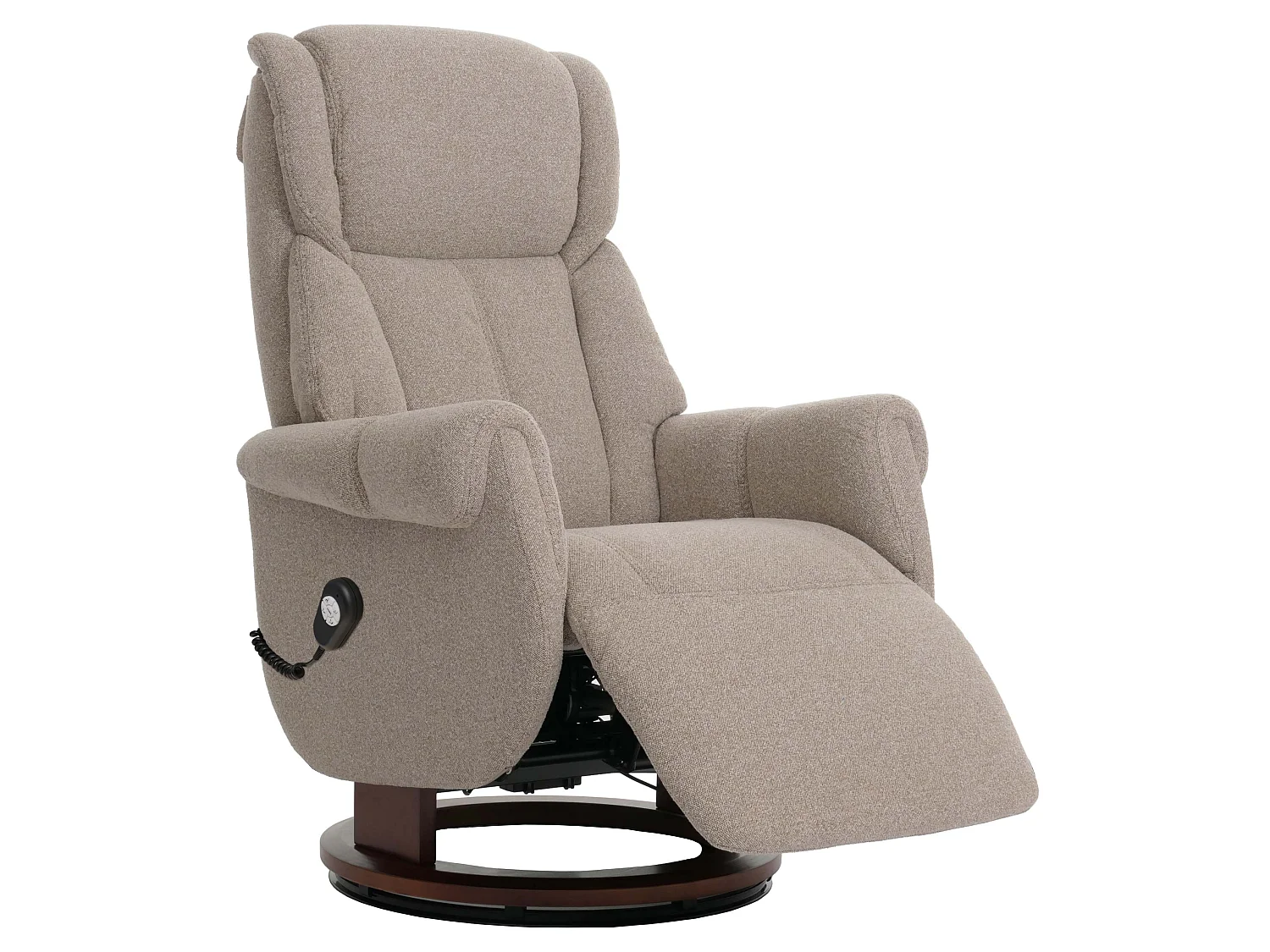 Relaxsessel + Aufstehhilfe MCW-N58, Braun, Holz walnussfarben