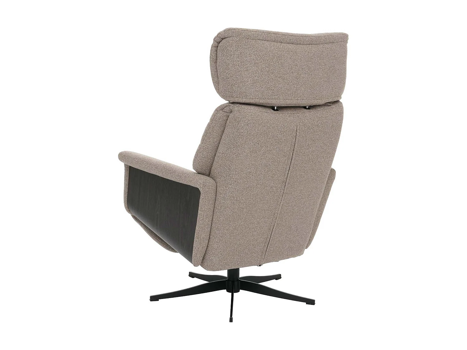 Relaxsessel MCW-N56, Stoff braun, Holz grau