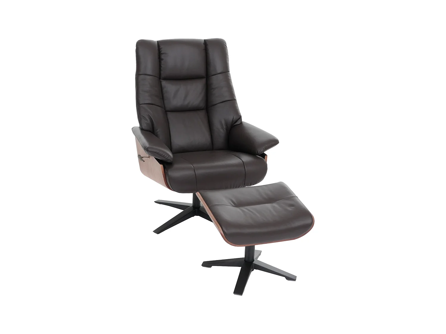 Relaxsessel + Hocker MCW-N57, Braun