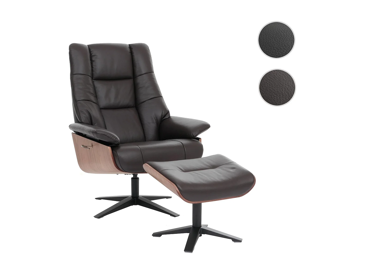 Leżanka + stołek MCW-N57,  brązowy