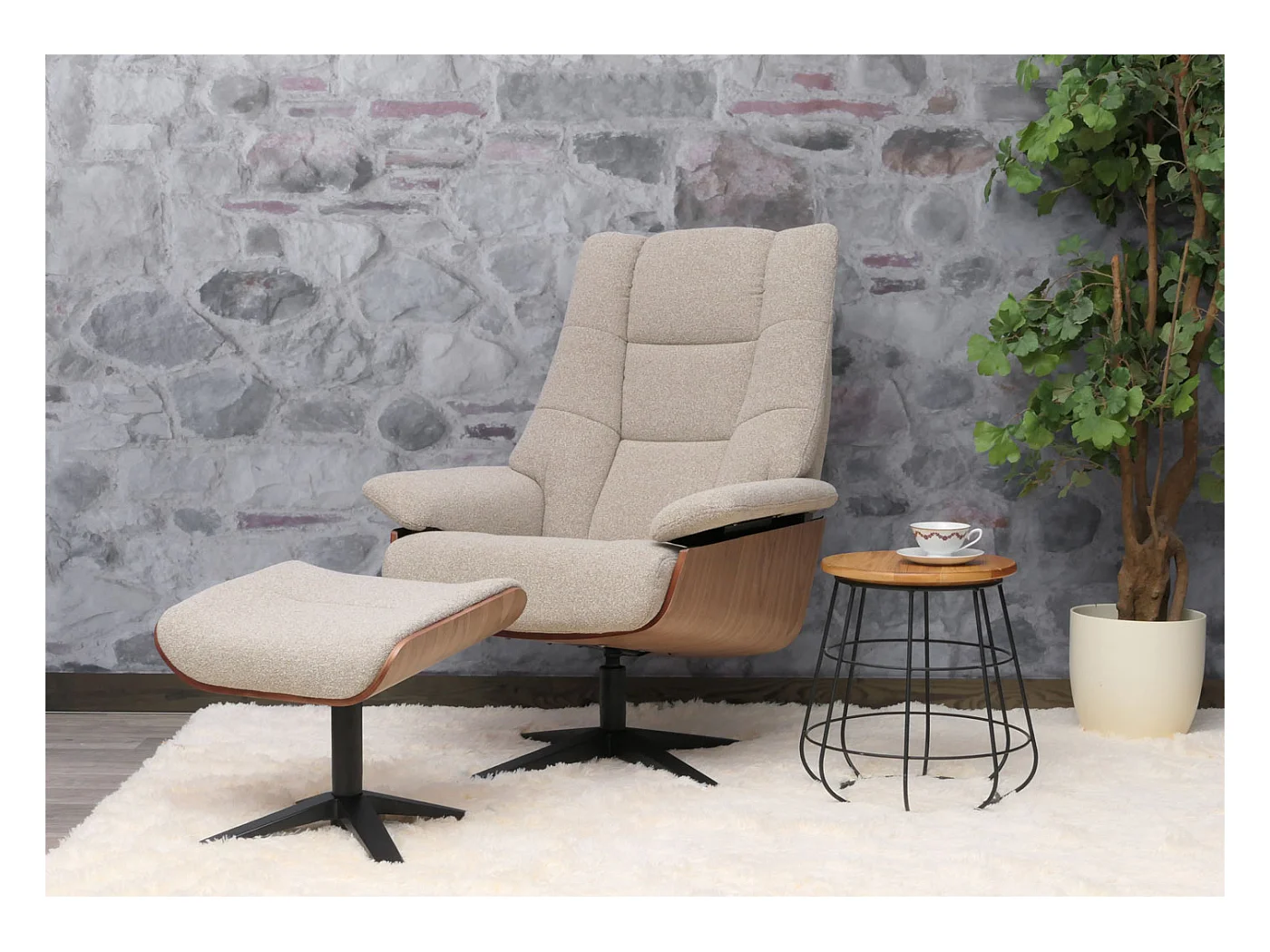 Relaxsessl + Hocker MCW-N57, Braun