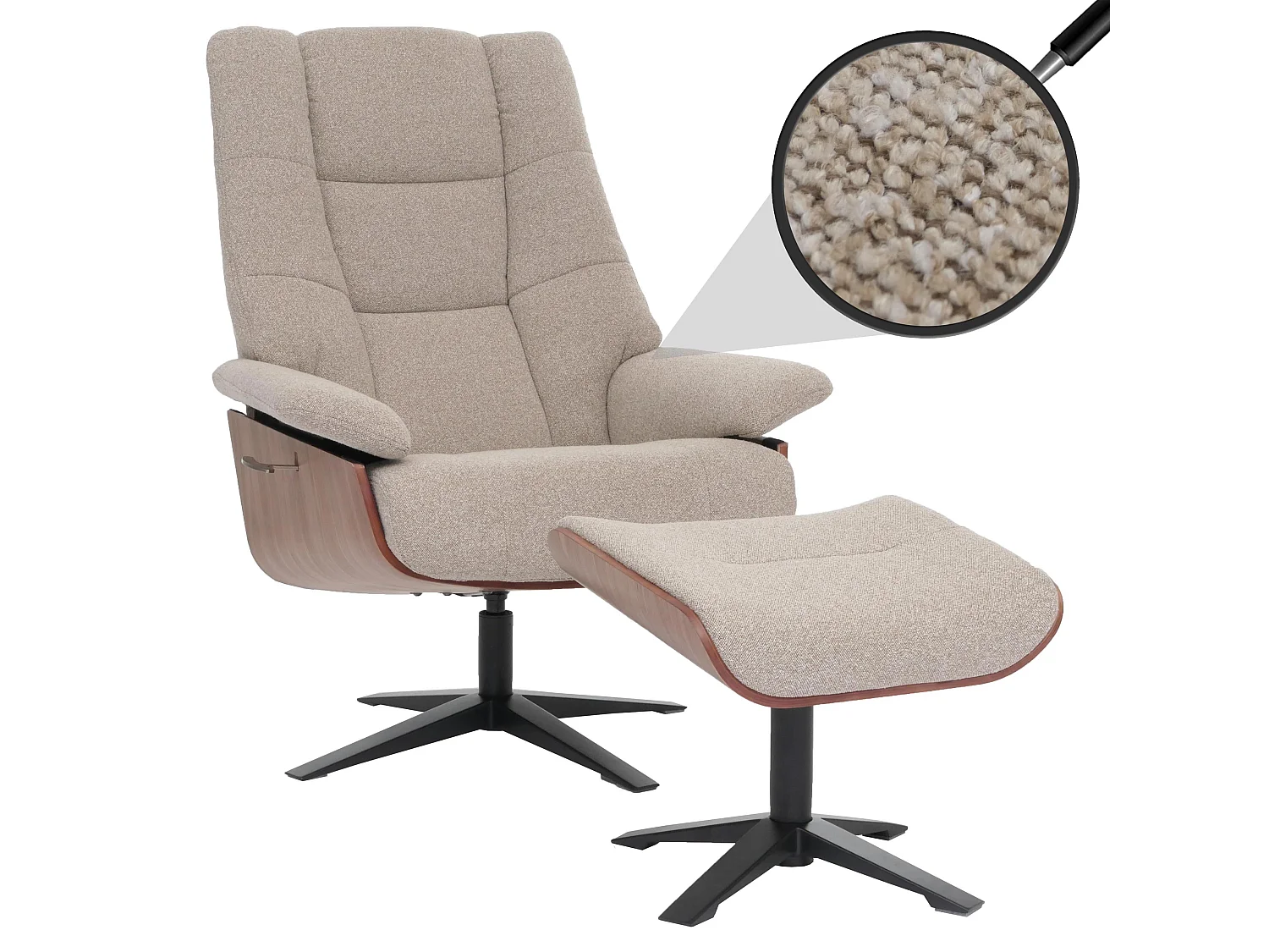 Relaxsessl + Hocker MCW-N57, Braun