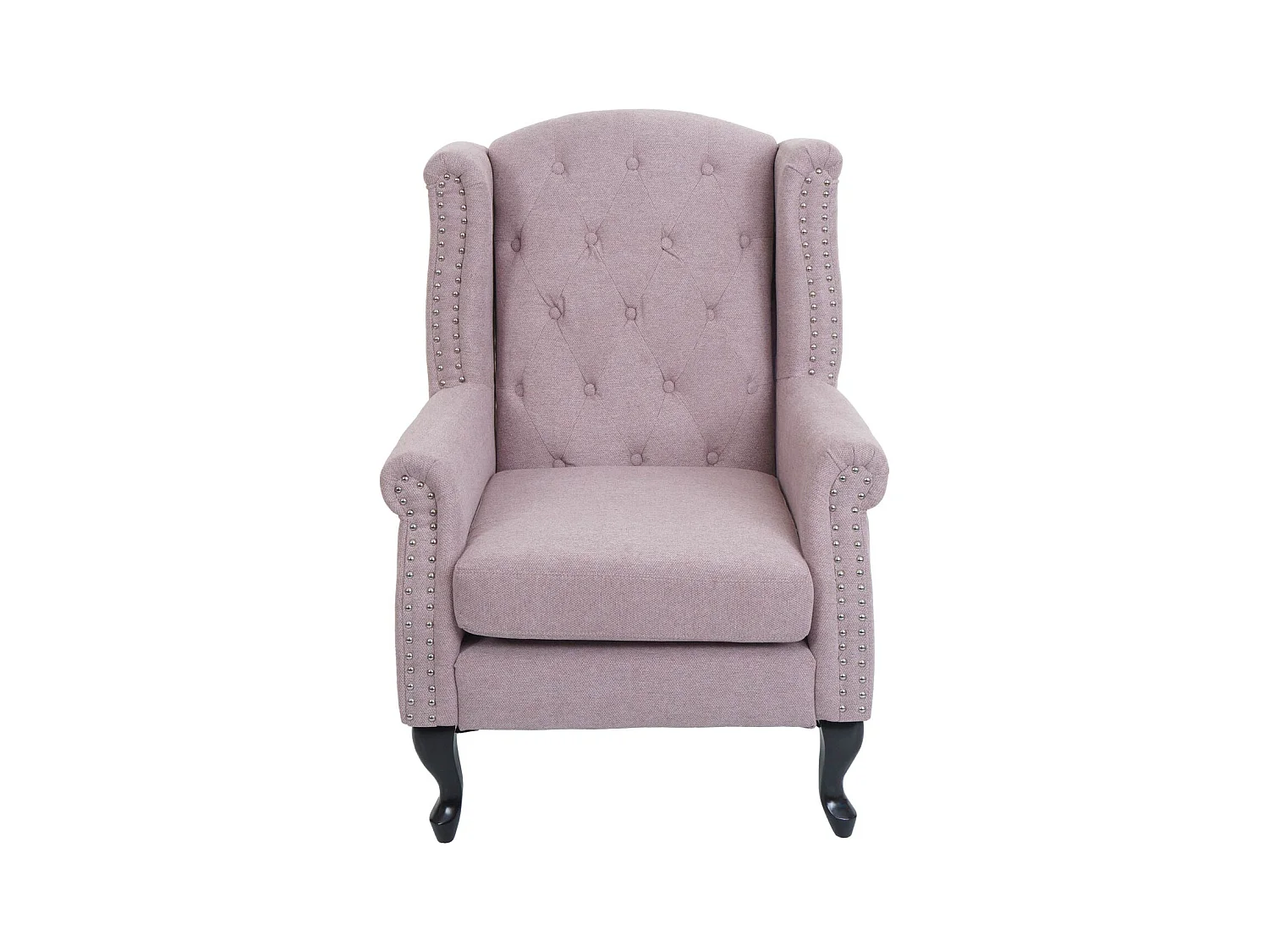 Fauteuil de relaxation Oxford,  rose clair avec ottomane