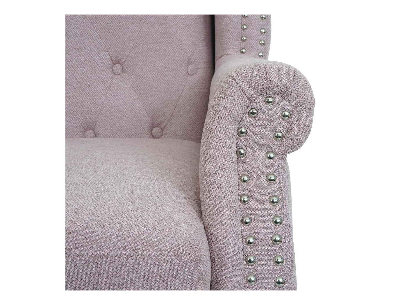 Fauteuil de relaxation Oxford,  rose clair avec ottomane