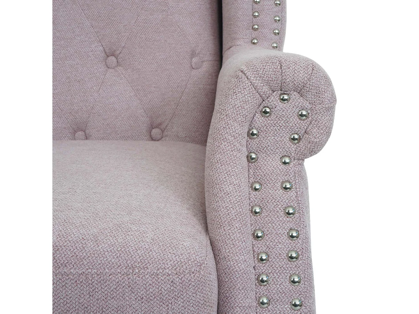 Fauteuil de relaxation Oxford,  rose clair avec ottomane