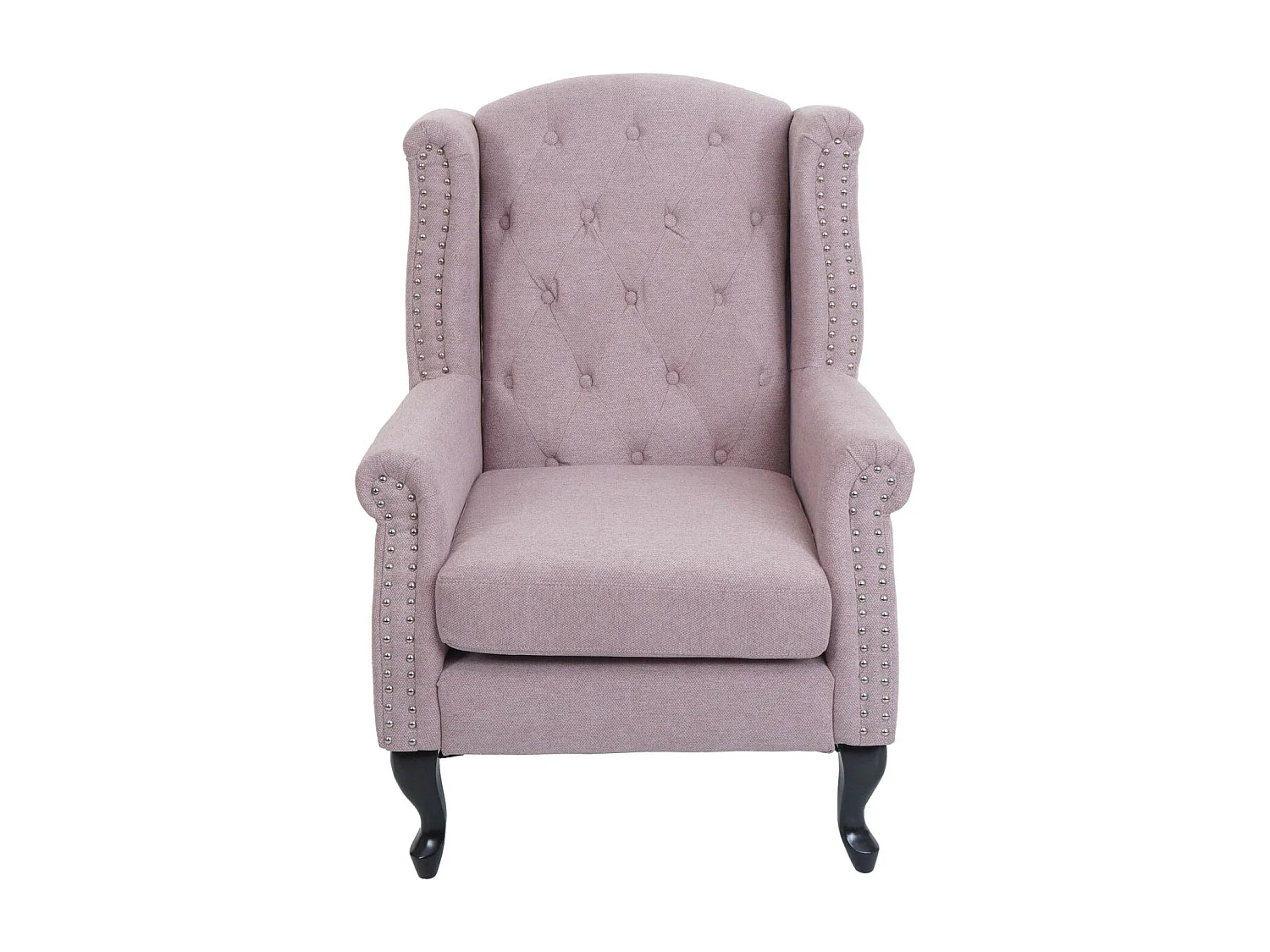 Fauteuil relax Oxford,  rose clair avec pouf