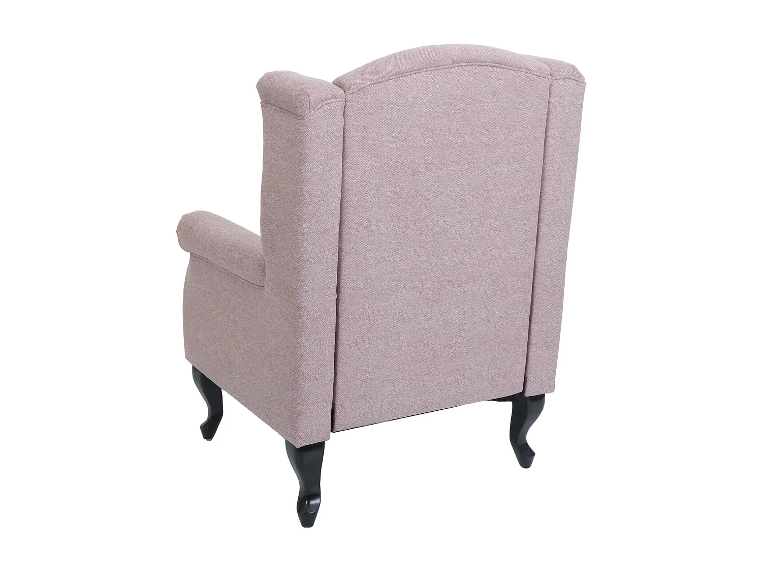 Fauteuil relax Oxford,  rose clair avec pouf
