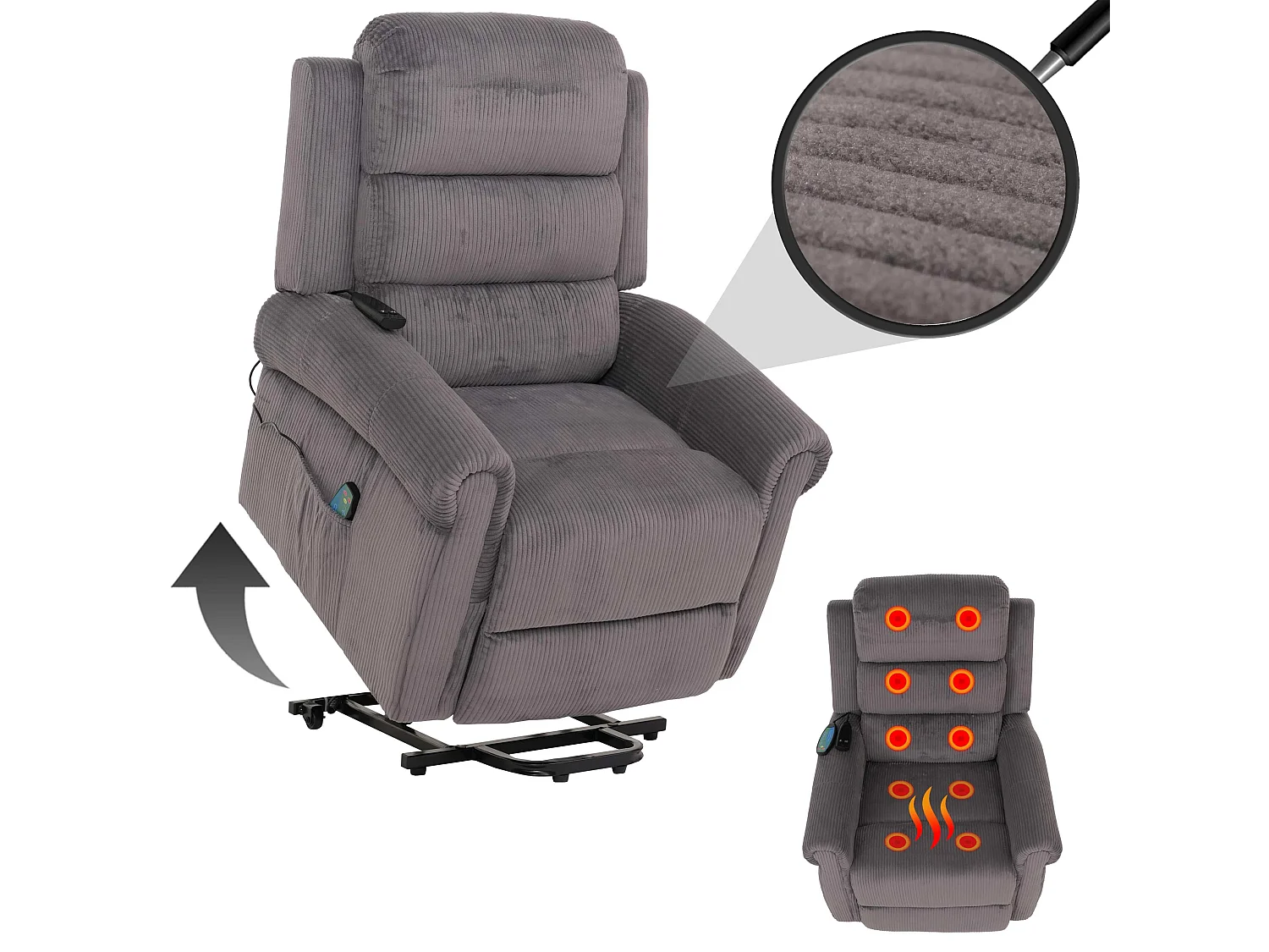 Fernsehsessel MCW-K63, Dunkelgrau