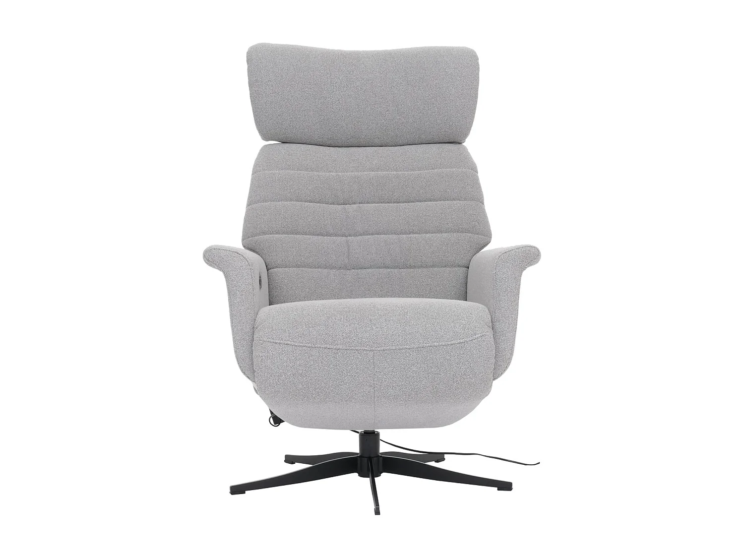 Relaxsessel MCW-N56, Stoff grau, Holz grau