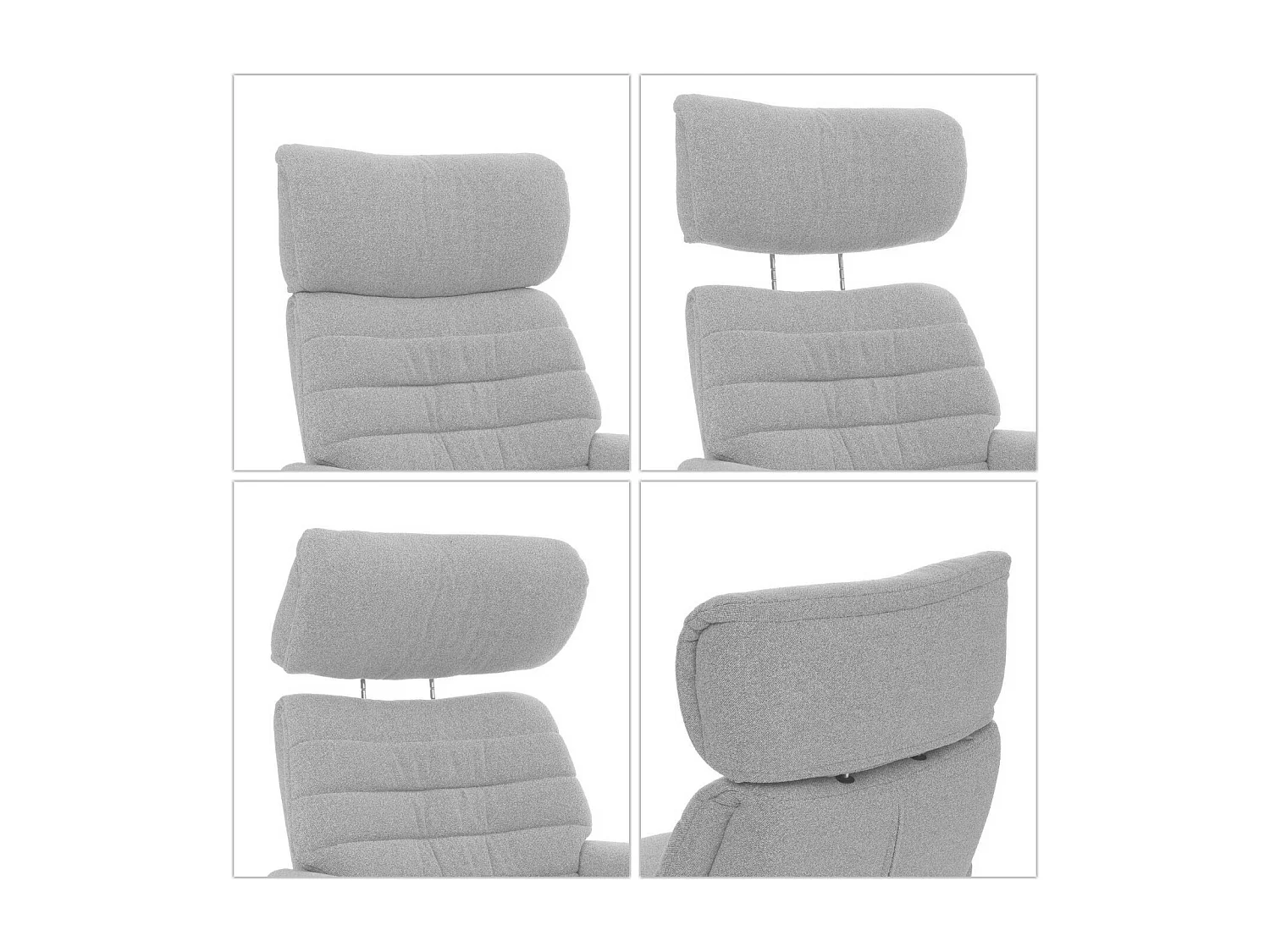 Relaxsessel MCW-N56, Stoff grau, Holz grau