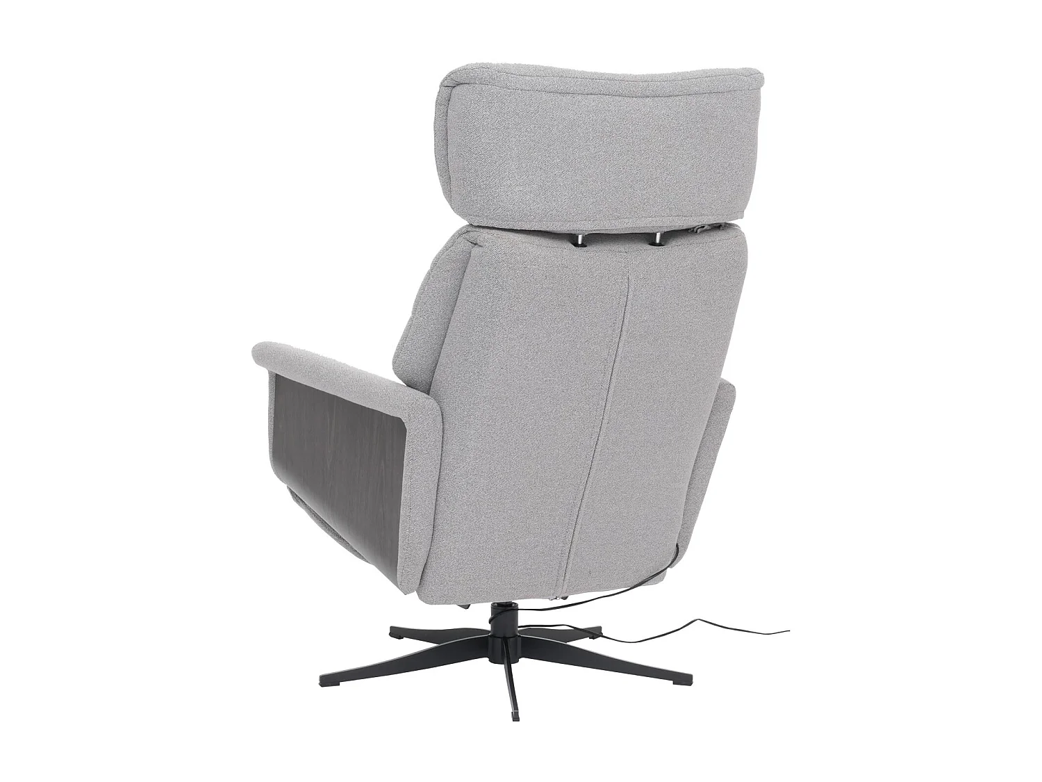 Relaxsessel MCW-N56, Stoff grau, Holz grau