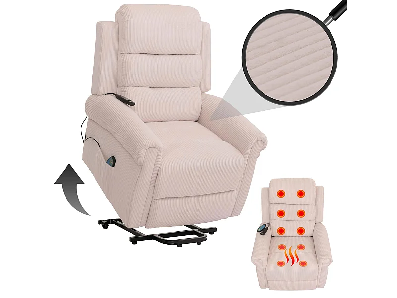 Fernsehsessel MCW-K63, Creme-weiß