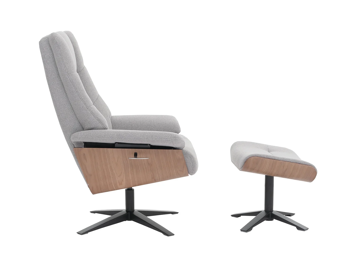 Relaxsessl + Hocker MCW-N57, Grau