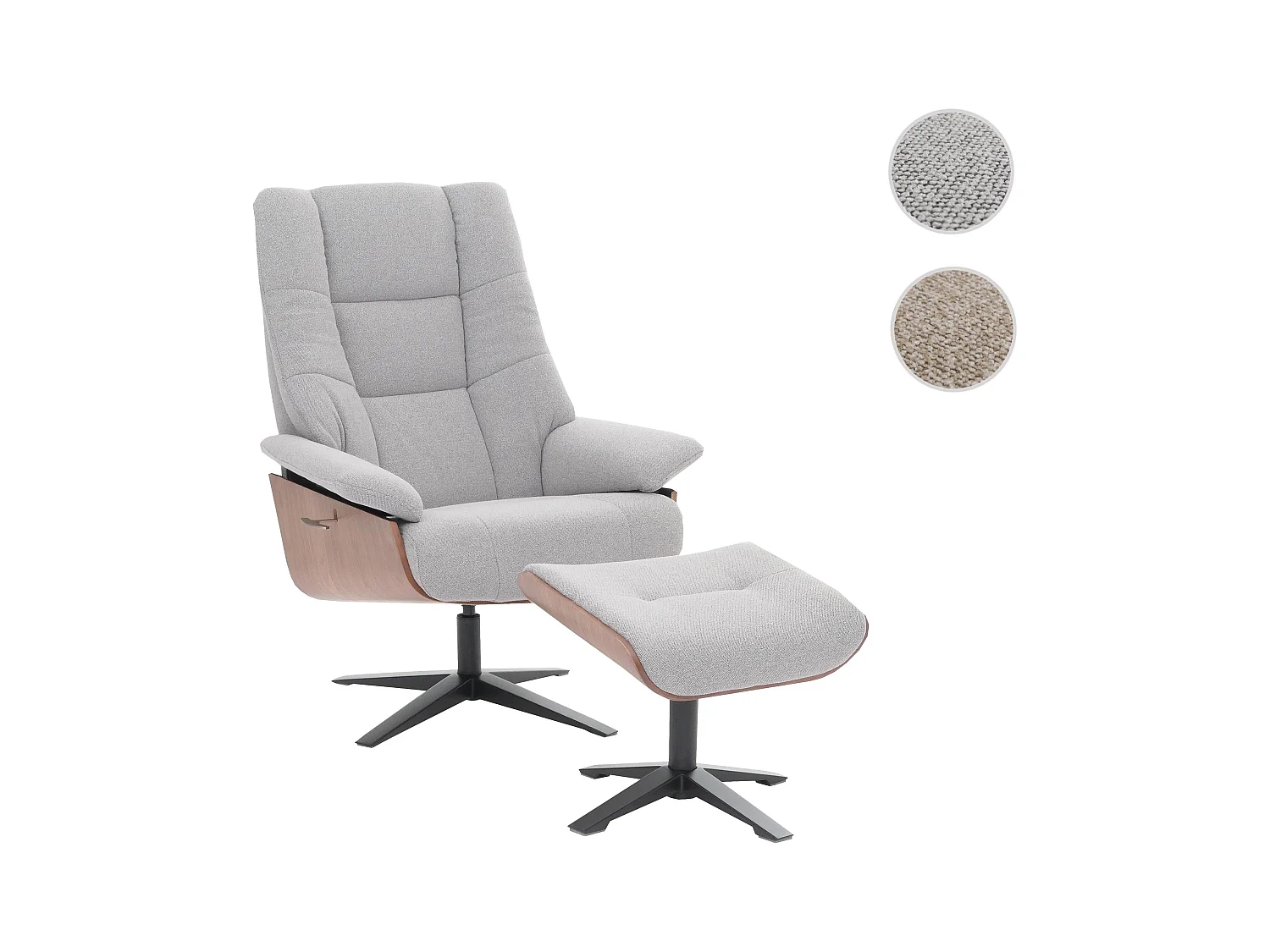 Relaxsessl + Hocker MCW-N57, Grau