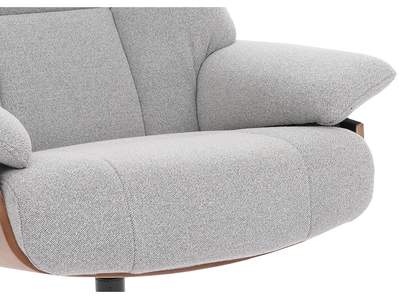Relaxstol + fodskammel MCW-N57,  grå