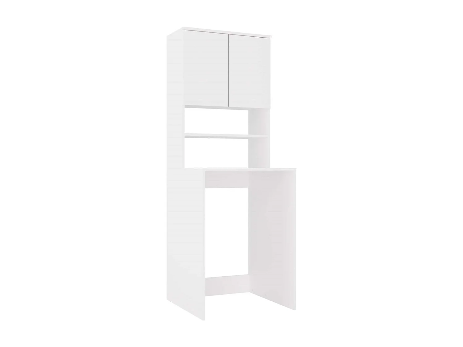 Słupek Łazienkowy Pola | Biały | 64x64x180 cm | Regał nad Pralkę