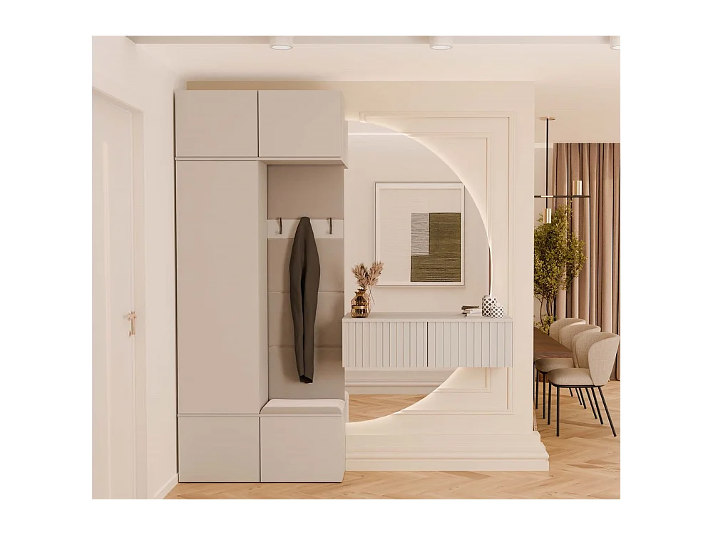 Garderoba HAGA II | 100x35x238 cm |  Kaszmir | 100x35x238 cm |Szafa do przedpokoju