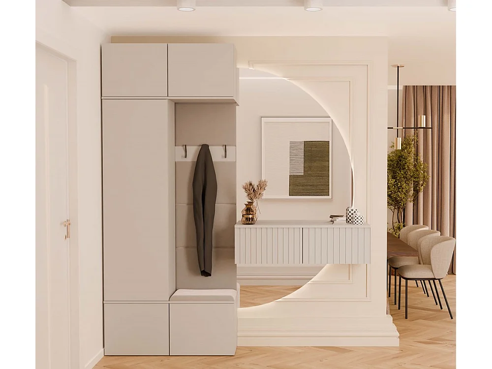 Garderoba HAGA II | 100x35x238 cm |  Kaszmir | 100x35x238 cm |Szafa do przedpokoju