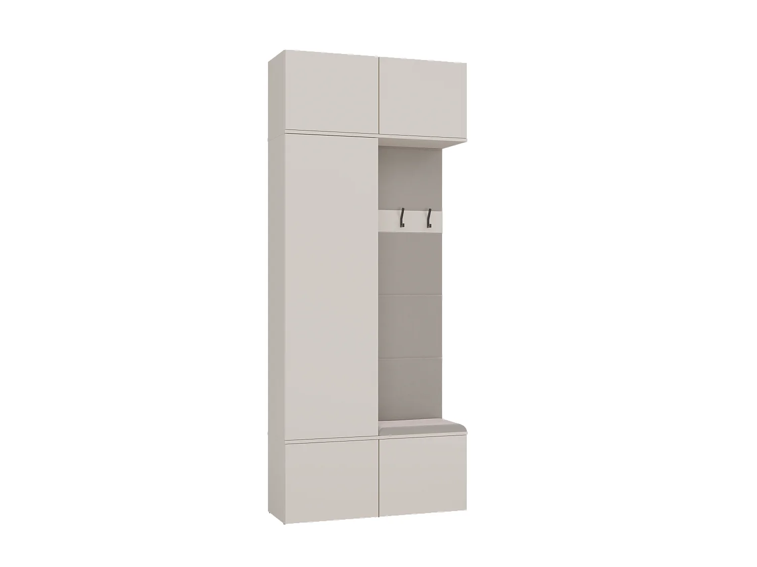 Garderoba HAGA II | 100x35x238 cm |  Kaszmir | 100x35x238 cm |Szafa do przedpokoju