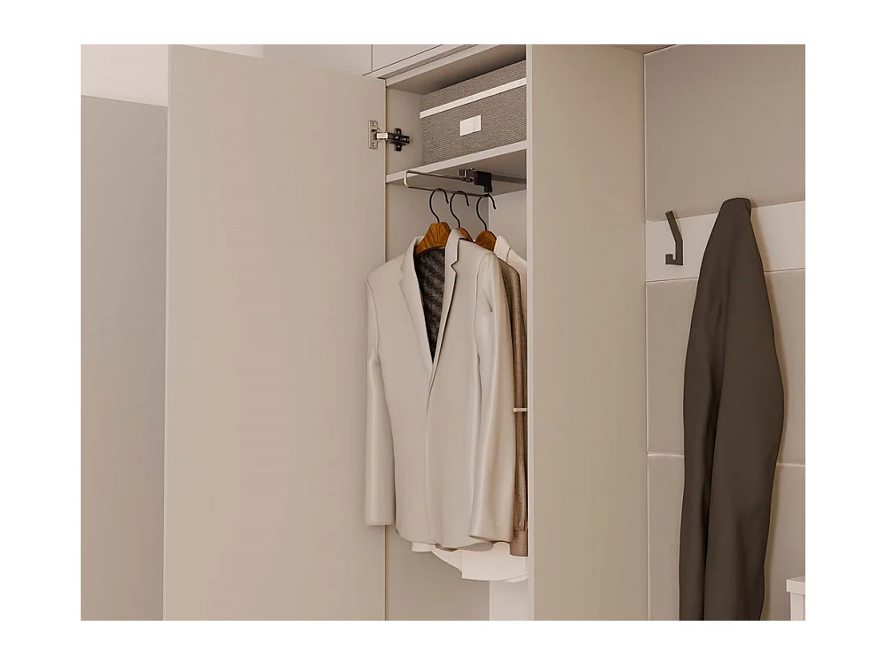 HAGA – Flurschrank mit 3 Türen – Garderobe – Kaschmirbeige