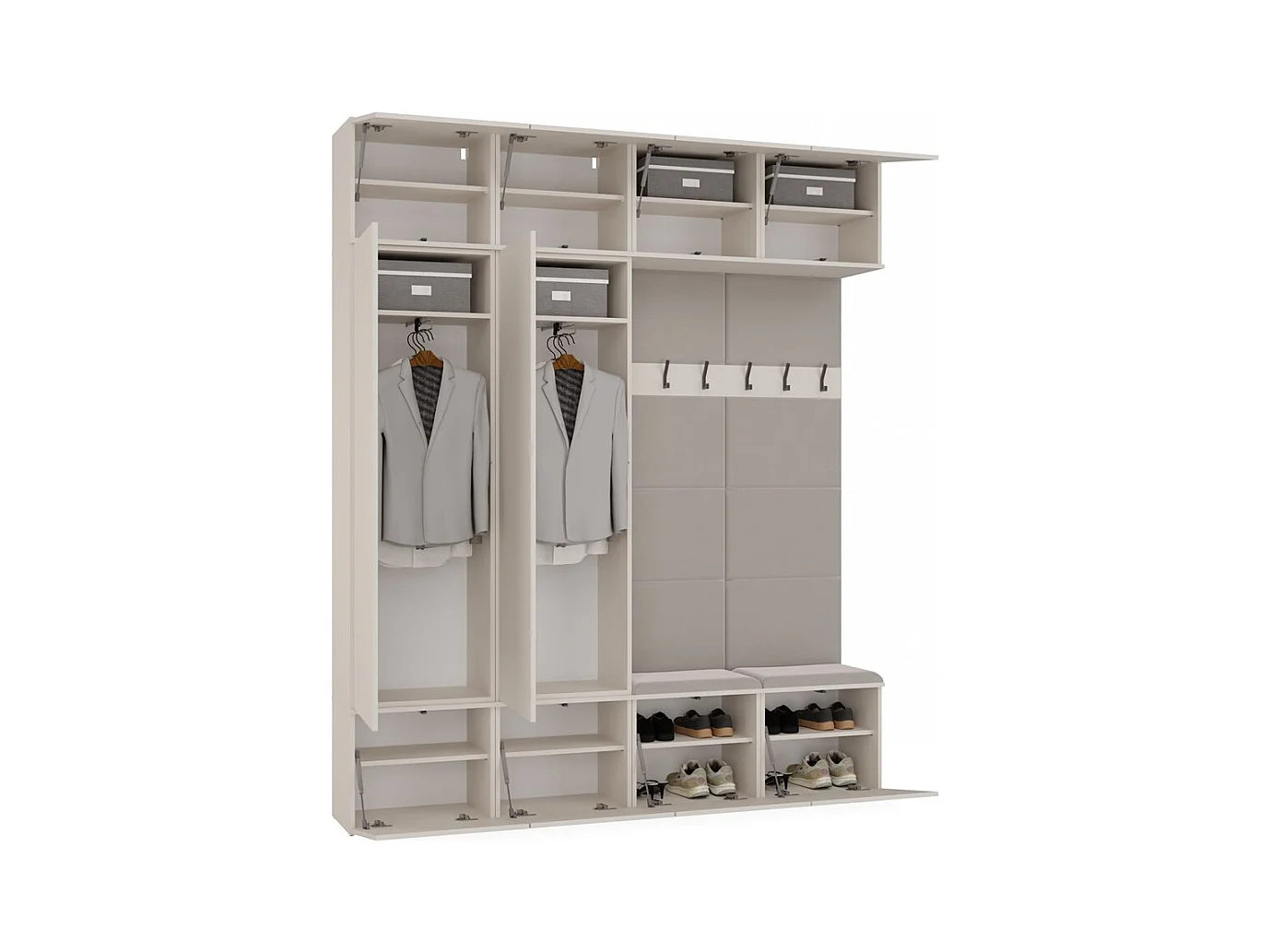 Garderoba HAGA IV | Kaszmir | 200x35x238 | Meble do  Przedpokoju