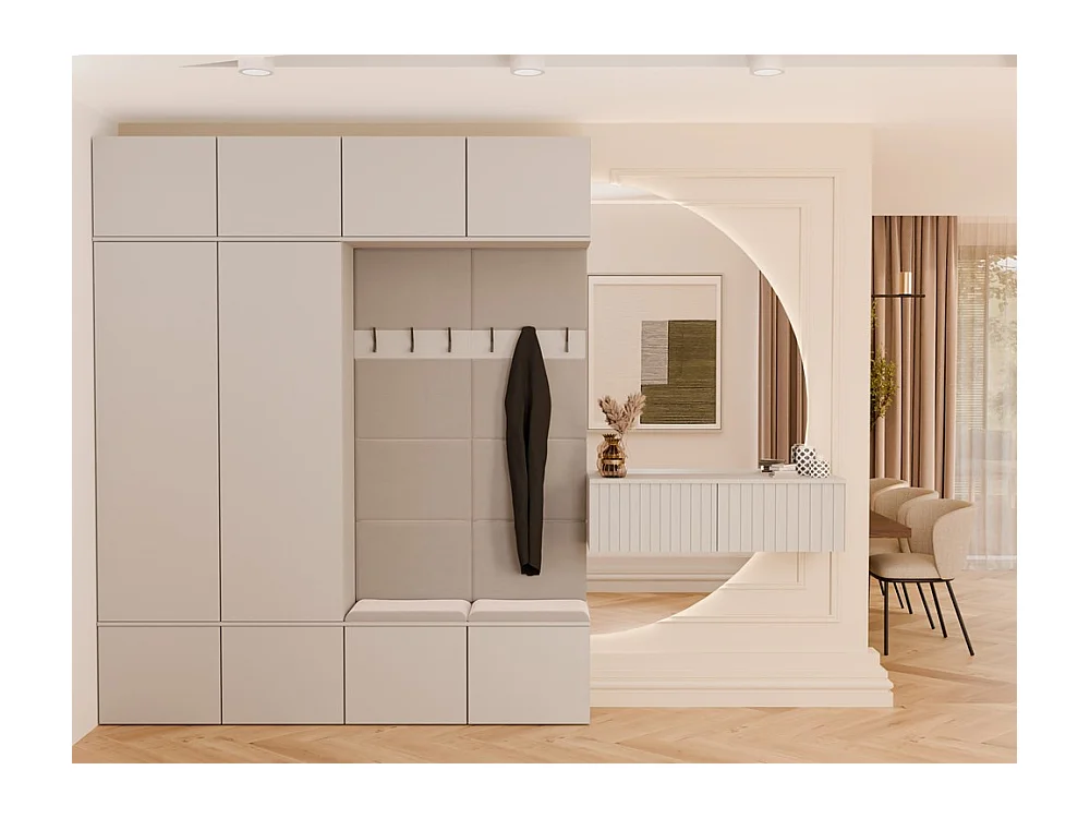 Garderoba HAGA IV | Kaszmir | 200x35x238 | Meble do  Przedpokoju