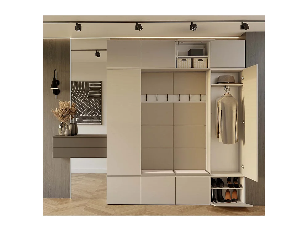 Garderoba HAGA IV | Kaszmir | 200x35x238 | Meble do  Przedpokoju