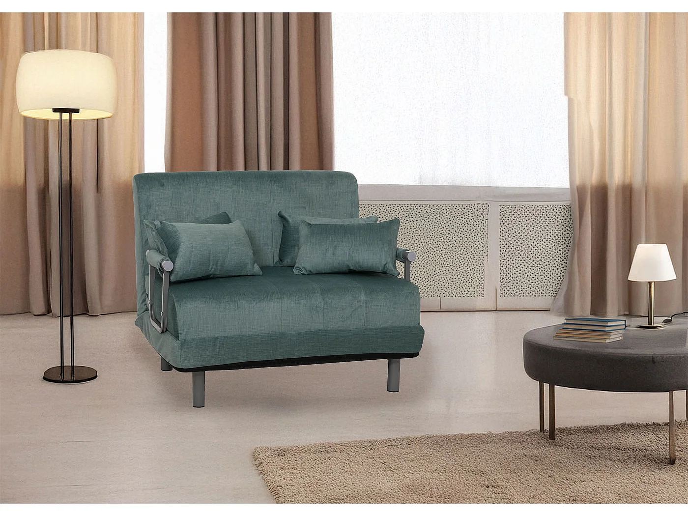 Schlafsessel MCW-K29, Blau-grün