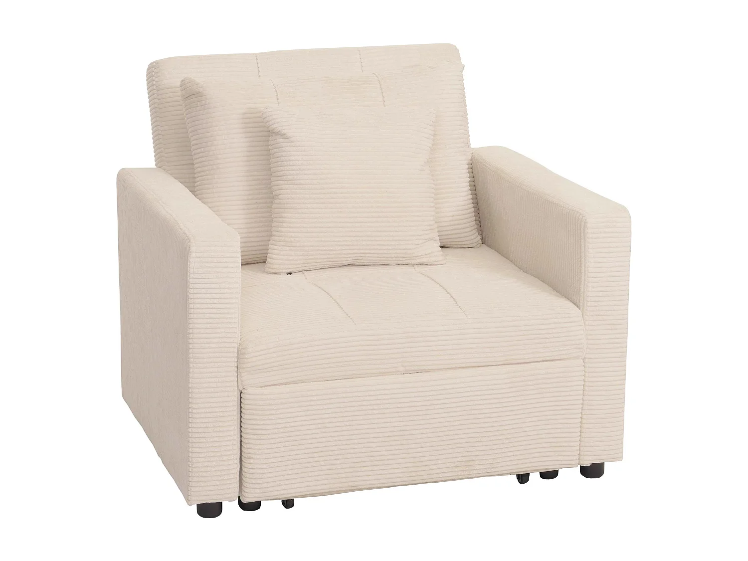 Fotel rozkładany MCW-L90,  kremowo-biały