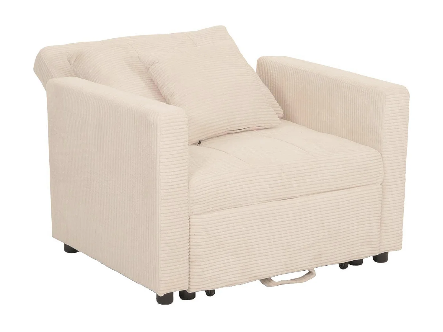 Fotel rozkładany MCW-L90,  kremowo-biały