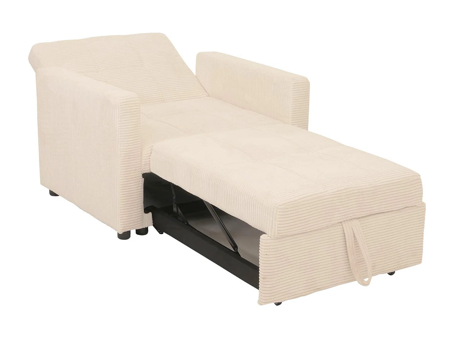 Fotel rozkładany MCW-L90,  kremowo-biały