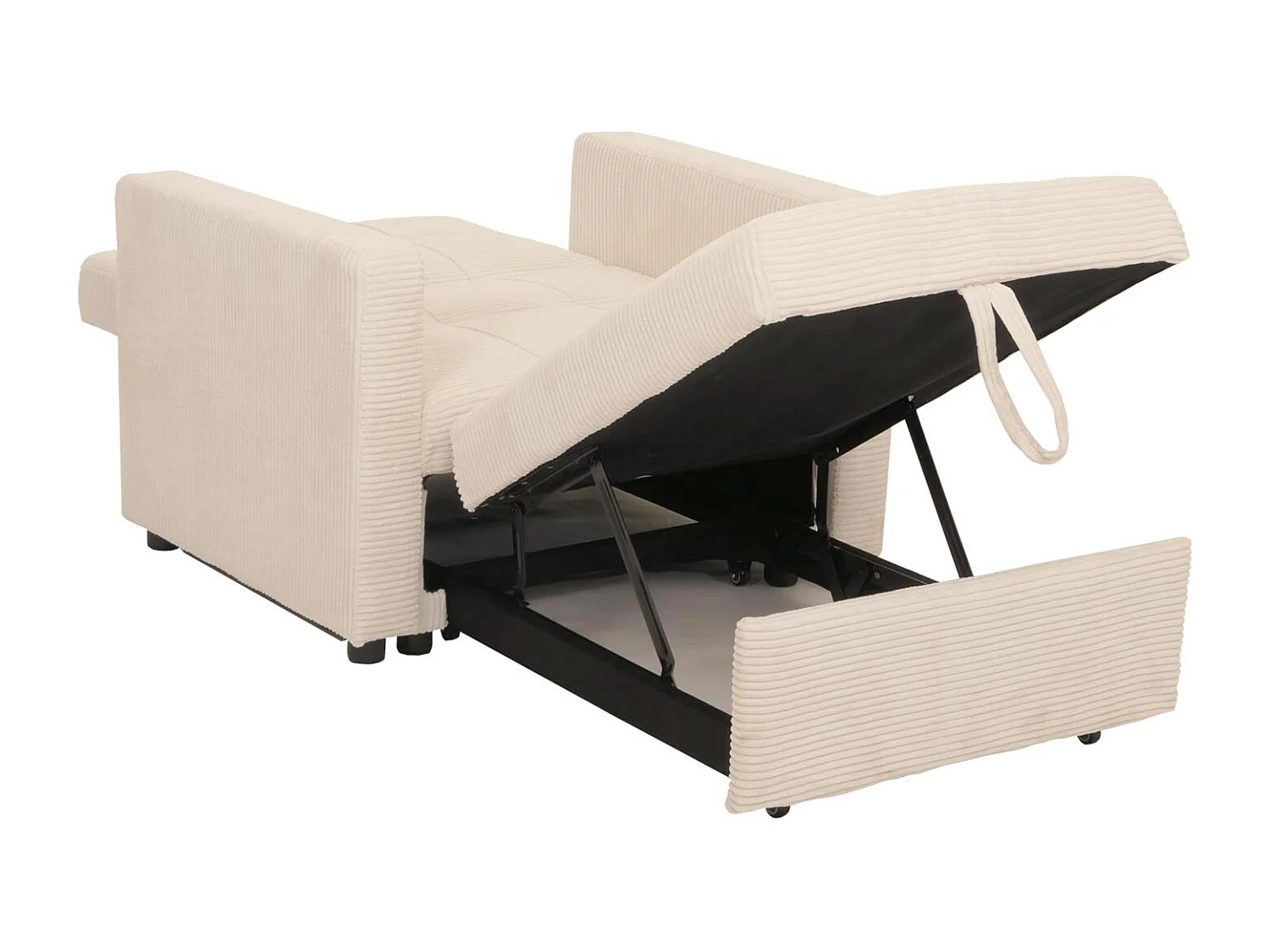 Fotel rozkładany MCW-L90,  kremowo-biały