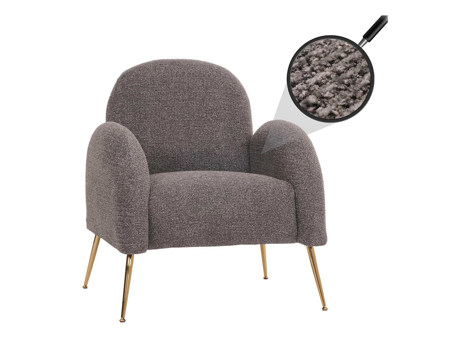 Fotel wypoczynkowy MCW-N69,  ciemnoszary