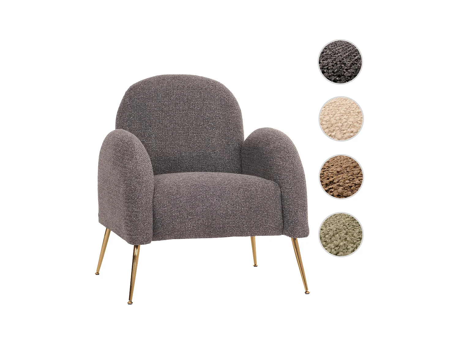 Fotel wypoczynkowy MCW-N69,  ciemnoszary