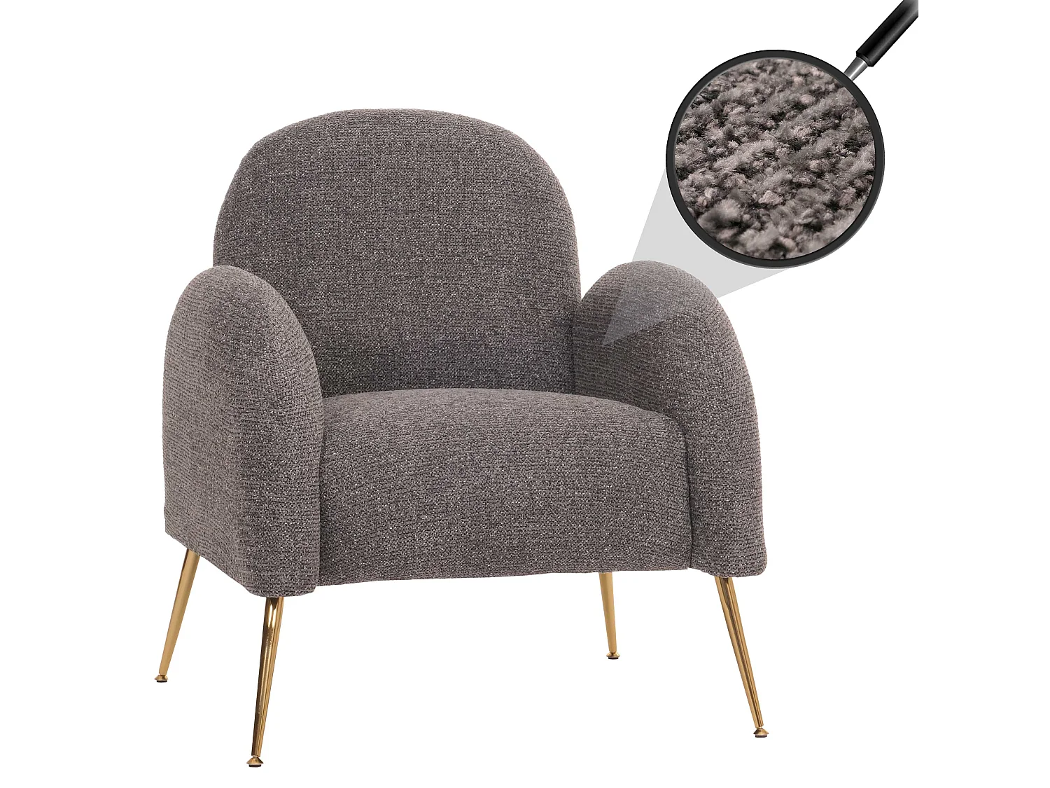 Fotel wypoczynkowy MCW-N69,  ciemnoszary