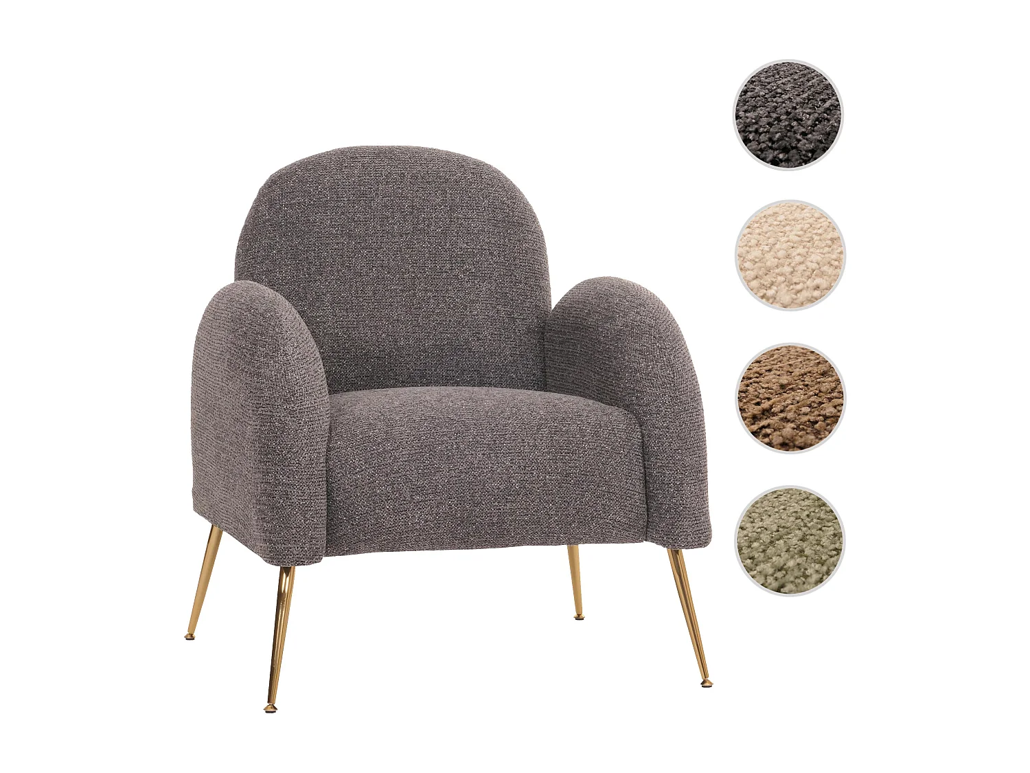 Fotel wypoczynkowy MCW-N69,  ciemnoszary